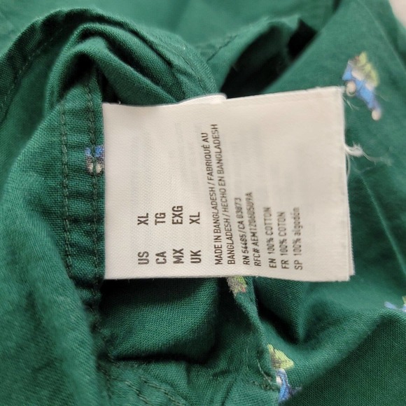 American Eagle Shirt Mens XL Green Long Sleeve Christmas Tree Button Up Soft - Picture 11 of 15
